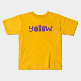 Yellow on purple Kids T-Shirt